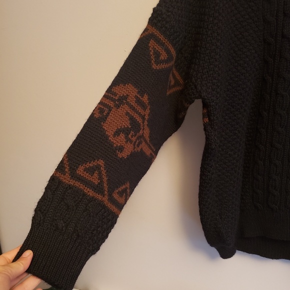 Vintage Irish Wool Knit Chunky Sweater - Picture 3 of 3